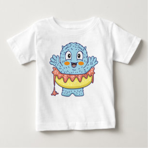 Camiseta De Bebé Monster donut baby