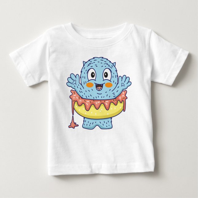 Camiseta De Bebé Monster donut baby (Anverso)