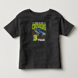 Camiseta De Bebé Monster Truck 3 cumpleaños