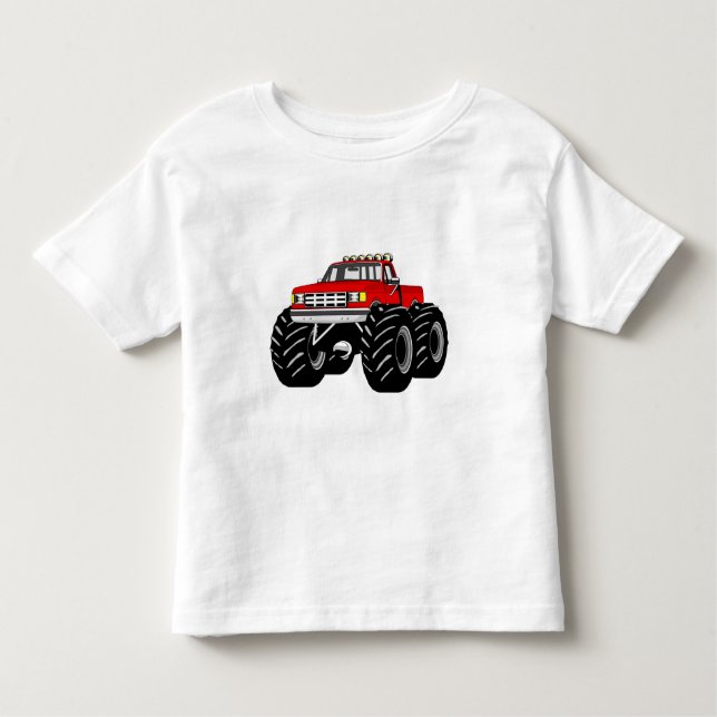 CAMISETA DE BEBÉ MONSTER TRUCK ROJO (Anverso)