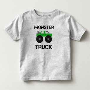 Camiseta De Bebé Monster truck verde