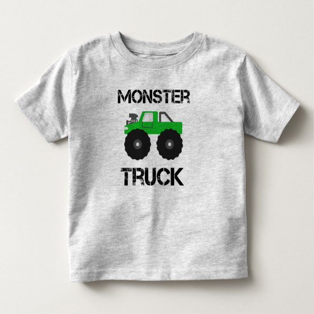 Camiseta De Bebé Monster truck verde (Anverso)