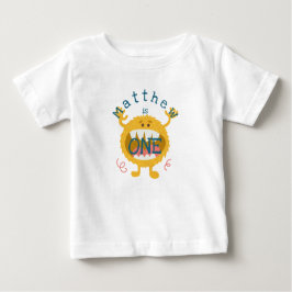 Camiseta De Bebé Monstruo amarillo lindo personalizable