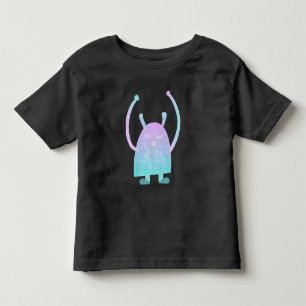 Camiseta De Bebé Monstruo Azul Pequeño y Lindo