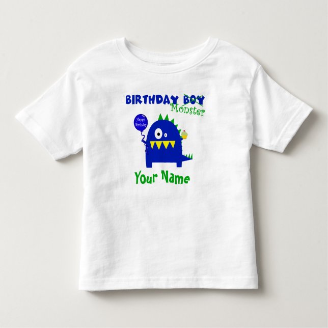 Camiseta De Bebé Monstruo de Birthday Boy (Anverso)