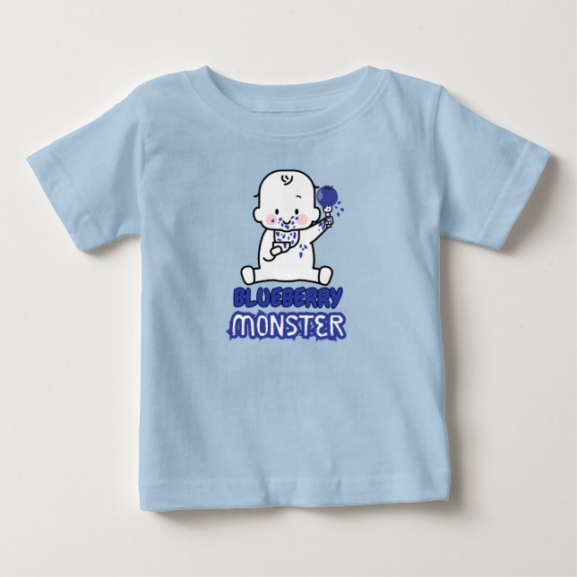 Camiseta De Bebé Monstruo de Blueberry (Anverso)
