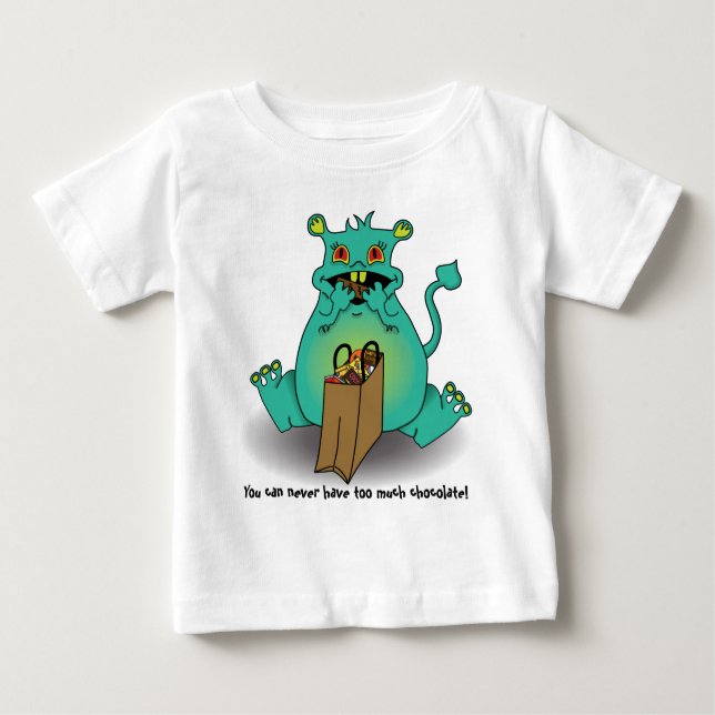Camiseta De Bebé Monstruo de dulces de chocolate (Anverso)