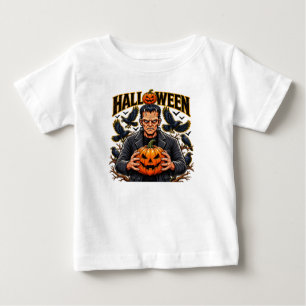 Camiseta De Bebé Monstruo de Frankenstein de Halloween