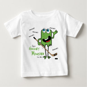 Camiseta De Bebé Monstruo de hockey: Bebé