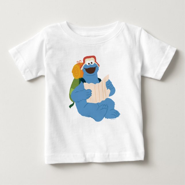 Camiseta De Bebé Monstruo De La Coca Leyendo Un Mapa (Anverso)