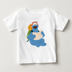 Camiseta De Bebé Monstruo de las Galletas Leyendo un Mapa