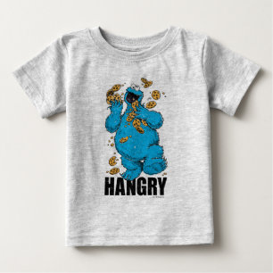 Camiseta De Bebé Monstruo de las Galletas Retro   Hambriento