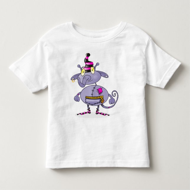 Camiseta De Bebé ¡Monstruo del dibujo animado - remiendos! (Anverso)
