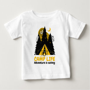 Camiseta De Bebé Monstruo Divertido de Camping – Aventura de Vida e