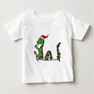 Camiseta De Bebé Monstruo divertido de Loch Ness en navidad del
