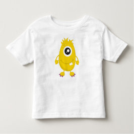Camiseta De Bebé Monstruo lindo, monstruo amarillo, monstruo gracio