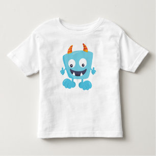 Camiseta De Bebé Monstruo lindo, monstruo azul, monstruo gracioso,