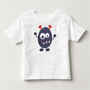 Camiseta De Bebé Monstruo lindo, monstruo gracioso, monstruo azul,