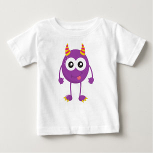 Camiseta De Bebé Monstruo lindo, monstruo morado, monstruo gracioso