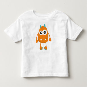 Camiseta De Bebé Monstruo lindo, monstruo Naranja, monstruo gracios