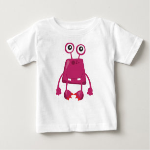 Camiseta De Bebé Monstruo lindo, monstruo rosa, monstruo gracioso, 