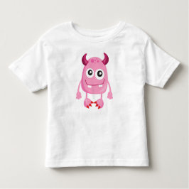 Camiseta De Bebé Monstruo lindo, monstruo rosado, monstruo gracioso