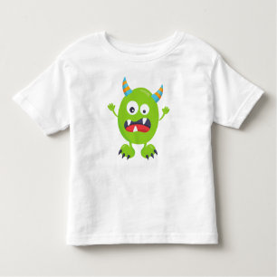 Camiseta De Bebé Monstruo lindo, monstruo verde, monstruo gracioso,