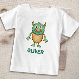 Camiseta De Bebé Monstruo Personalizado Lindo y Extravagante