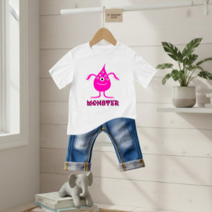 Camiseta De Bebé Monstruo rosa