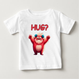 Camiseta De Bebé Monstruo rosa gracioso