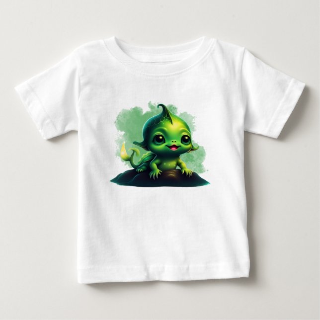 Camiseta De Bebé Monstruo sonriente del pez bebé (Anverso)