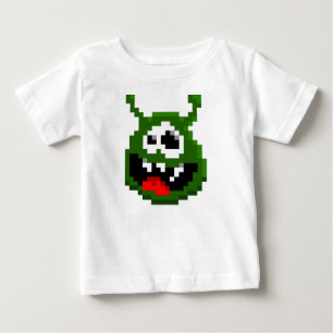 Camiseta De Bebé Monstruo verde - Arte de píxeles