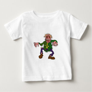 Camiseta De Bebé Monstruo Zombie Verde de Halloween
