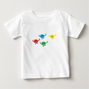 Camiseta De Bebé Monstruos coloridos y confusos