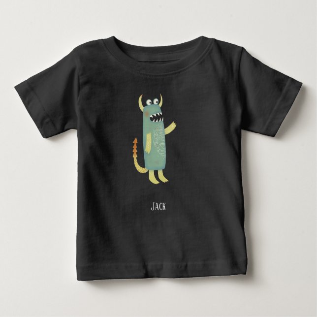 Camiseta De Bebé Monstruos divertidos personalizados (Anverso)