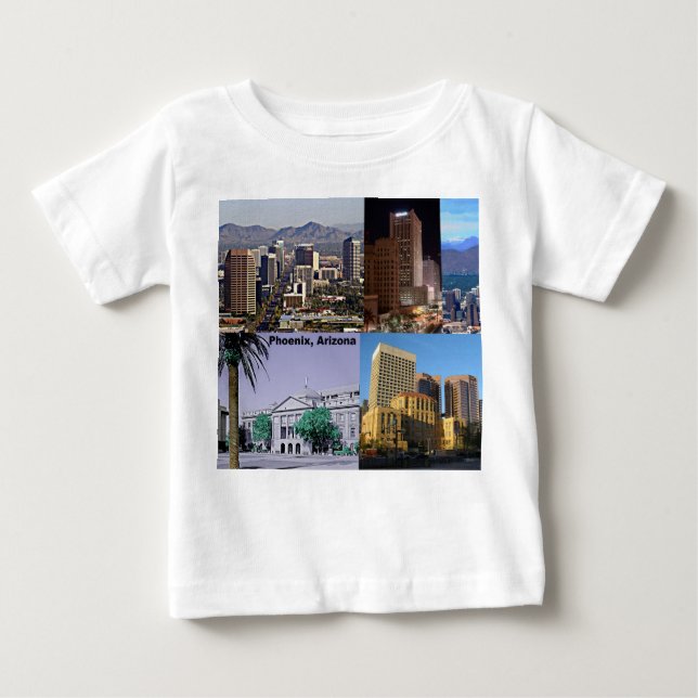Camiseta De Bebé Montaje de Phoenix Arizona (Anverso)