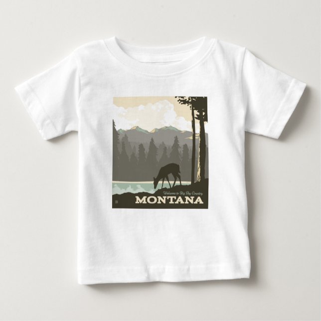 Camiseta De Bebé Montana | Bienvenidos a Big Sky Country (Anverso)