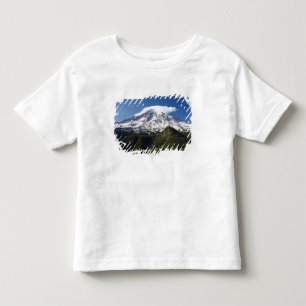 Camiseta De Bebé Montaña capsulada nieve con el cielo azul y el