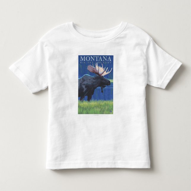 Camiseta De Bebé Montana -- Cielo grande CountryMoose en claro de (Anverso)