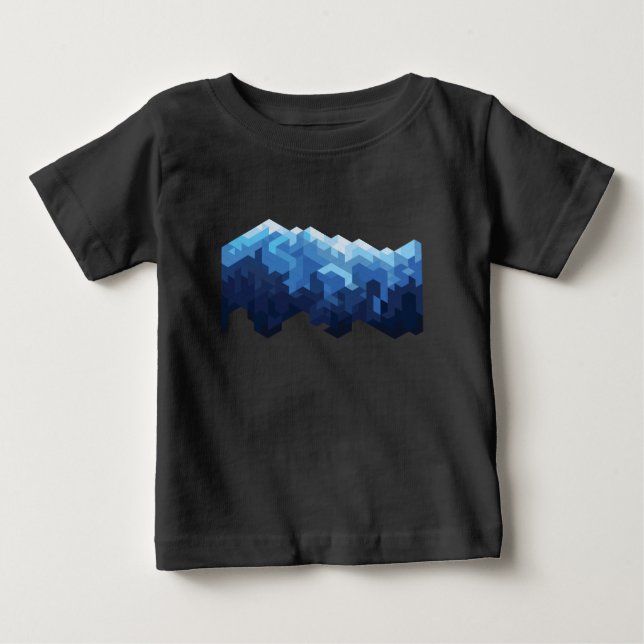 Camiseta De Bebé Montaña de nieve (Anverso)