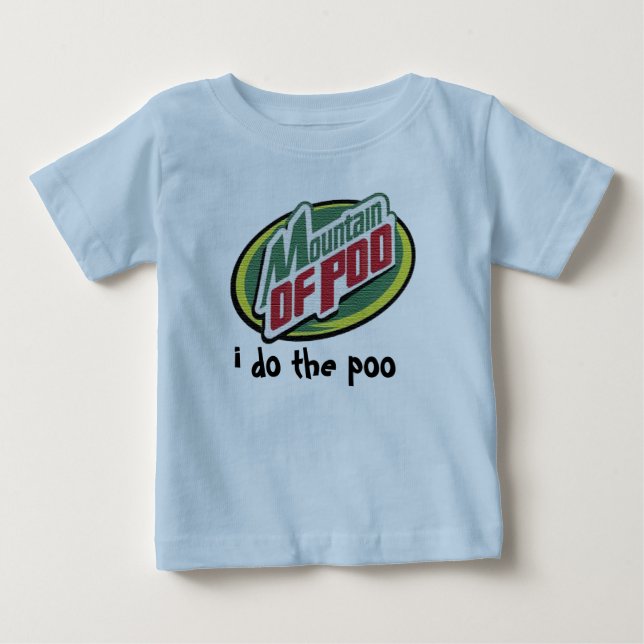 Camiseta De Bebé montaña de poo (Anverso)