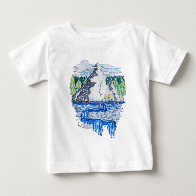 Camiseta De Bebé Montaña fresca (Anverso)