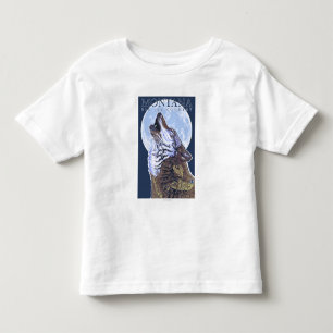 Camiseta De Bebé Montana -- Lobo grande de CountryHowling del cielo