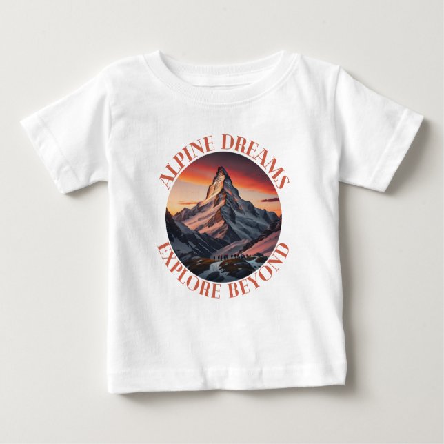 Camiseta De Bebé montañas (Anverso)