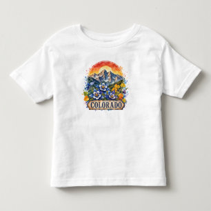 Camiseta De Bebé Montañas de Colorado en acuarela PNG Diseño del es