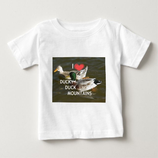 Camiseta De Bebé Montañas de pato dudoso. (Anverso)