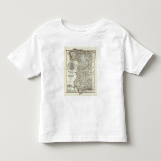 Camiseta De Bebé Montañas y ríos de Madrid (Anverso)