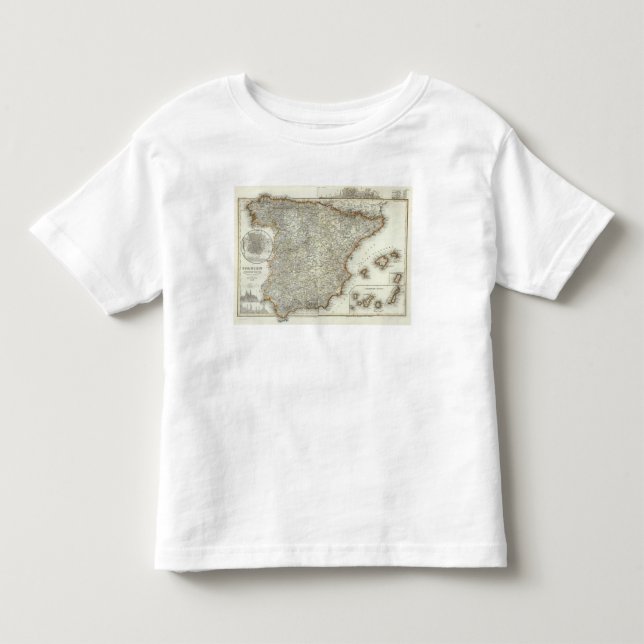 Camiseta De Bebé Montañas y ríos de Madrid, España (Anverso)