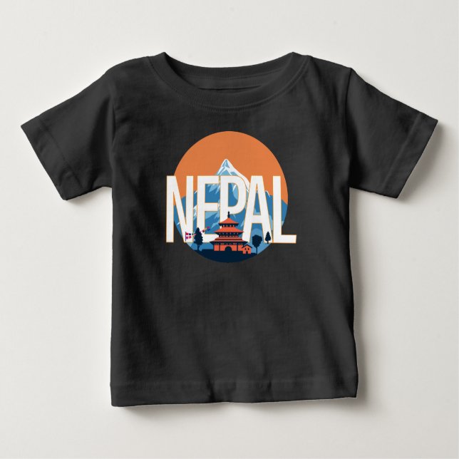 Camiseta De Bebé Monte del Templo en Nepal Everest (Anverso)