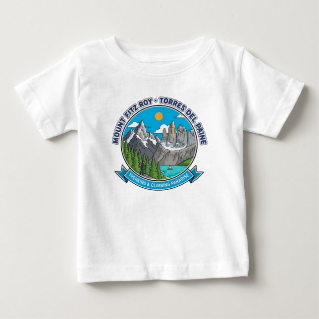 CAMISETA DE BEBÉ MONTE FITZ ROY Y TORRES DEL PAINE (Anverso)